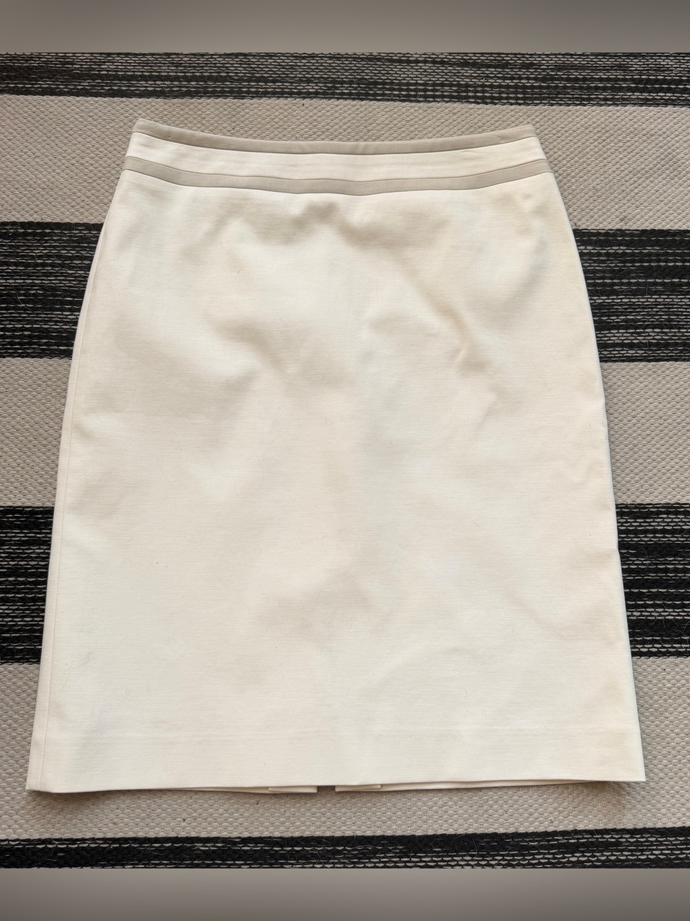 ANTONIO MELANI Women's Cream Pencil Skirt Size 4